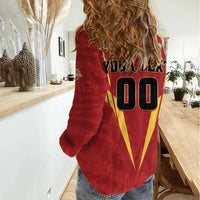 Custom Rajshahi Cricket Warriors Women Casual Shirt Keep Shining - Wonder Print Shop