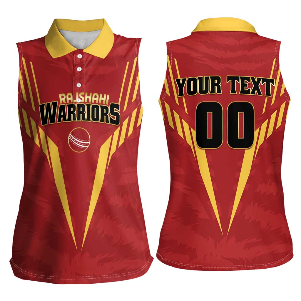 Custom Rajshahi Cricket Warriors Women Sleeveless Polo Shirt Keep Shining - Wonder Print Shop