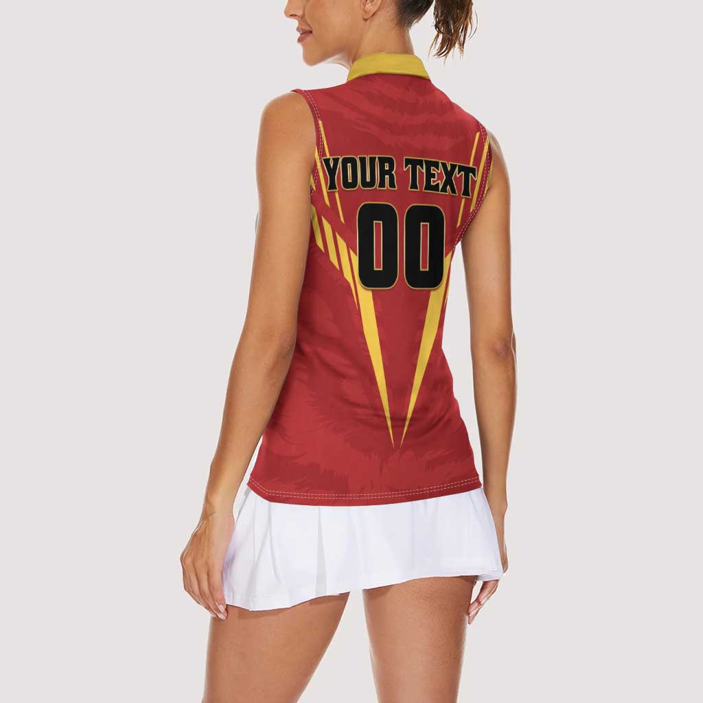 Custom Rajshahi Cricket Warriors Women Sleeveless Polo Shirt Keep Shining - Wonder Print Shop