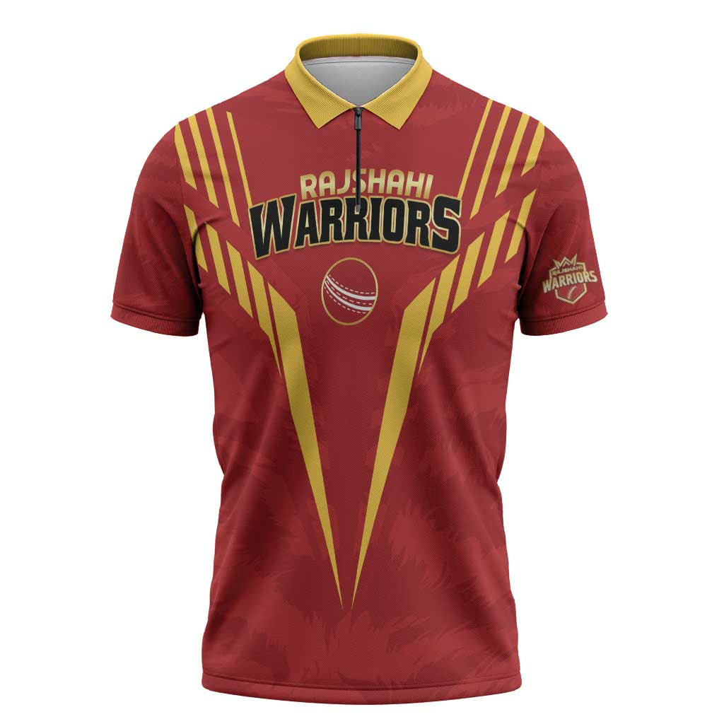 Custom Rajshahi Cricket Warriors Zipper Polo Shirt Keep Shining - Wonder Print Shop