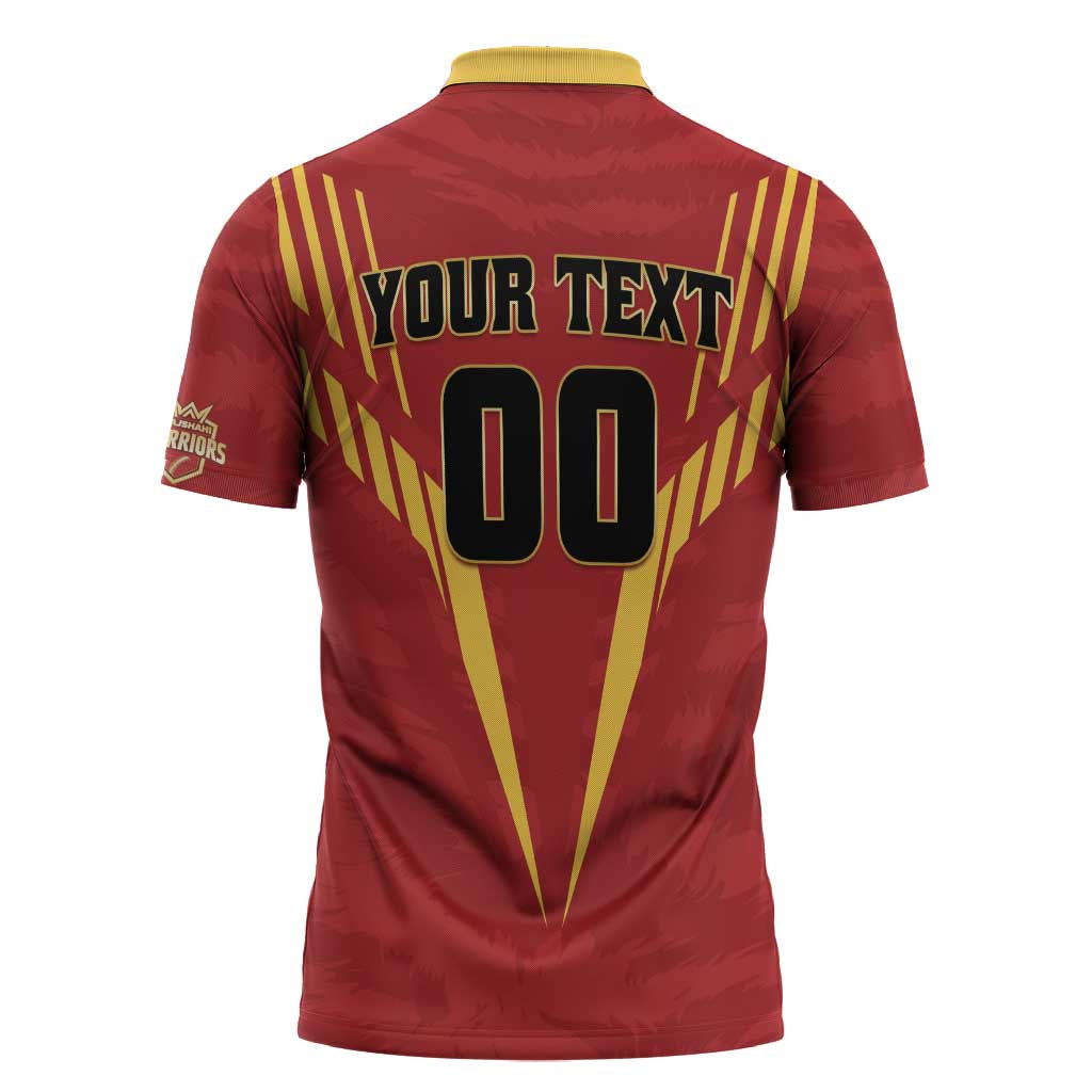 Custom Rajshahi Cricket Warriors Zipper Polo Shirt Keep Shining - Wonder Print Shop