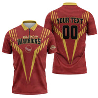 Custom Rajshahi Cricket Warriors Zipper Polo Shirt Keep Shining - Wonder Print Shop