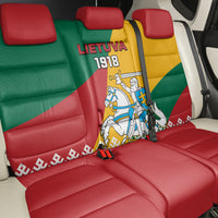 Lithuania Independence Day Personalized Back Car Seat Cover Lietuva Vytis 106th Anniversary - Wonder Print Shop