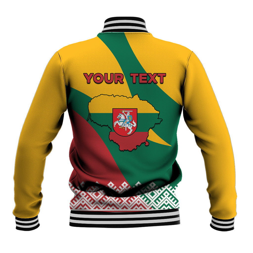 Lithuania Independence Day Personalized Baseball Jacket Lietuva Vytis 106th Anniversary - Wonder Print Shop