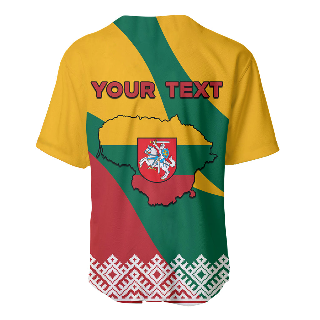 Lithuania Independence Day Personalized Baseball Jersey Lietuva Vytis 106th Anniversary - Wonder Print Shop