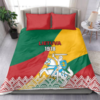 Lithuania Independence Day Personalized Bedding Set Lietuva Vytis 106th Anniversary - Wonder Print Shop