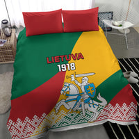 Lithuania Independence Day Personalized Bedding Set Lietuva Vytis 106th Anniversary - Wonder Print Shop