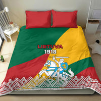 Lithuania Independence Day Personalized Bedding Set Lietuva Vytis 106th Anniversary - Wonder Print Shop