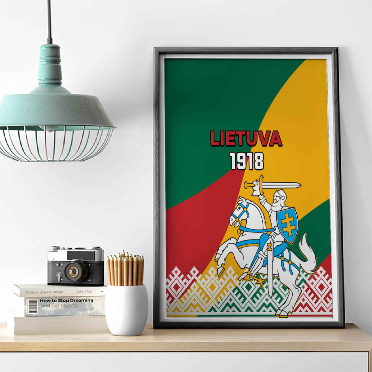Lithuania Independence Day Personalized Canvas Wall Art Lietuva Vytis 106th Anniversary - Wonder Print Shop