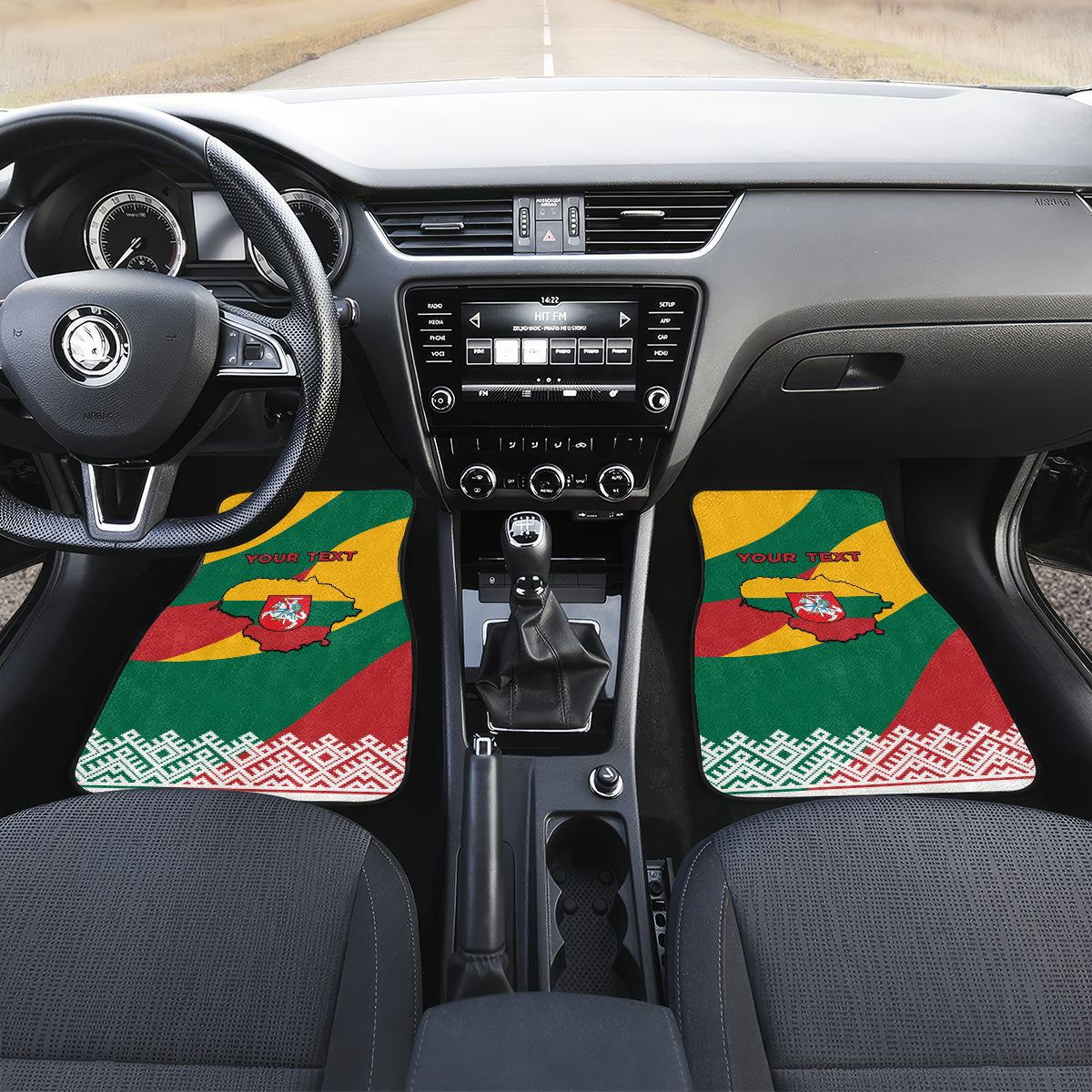 Lithuania Independence Day Personalized Car Mats Lietuva Vytis 106th Anniversary - Wonder Print Shop