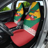 Lithuania Independence Day Personalized Car Seat Cover Lietuva Vytis 106th Anniversary - Wonder Print Shop