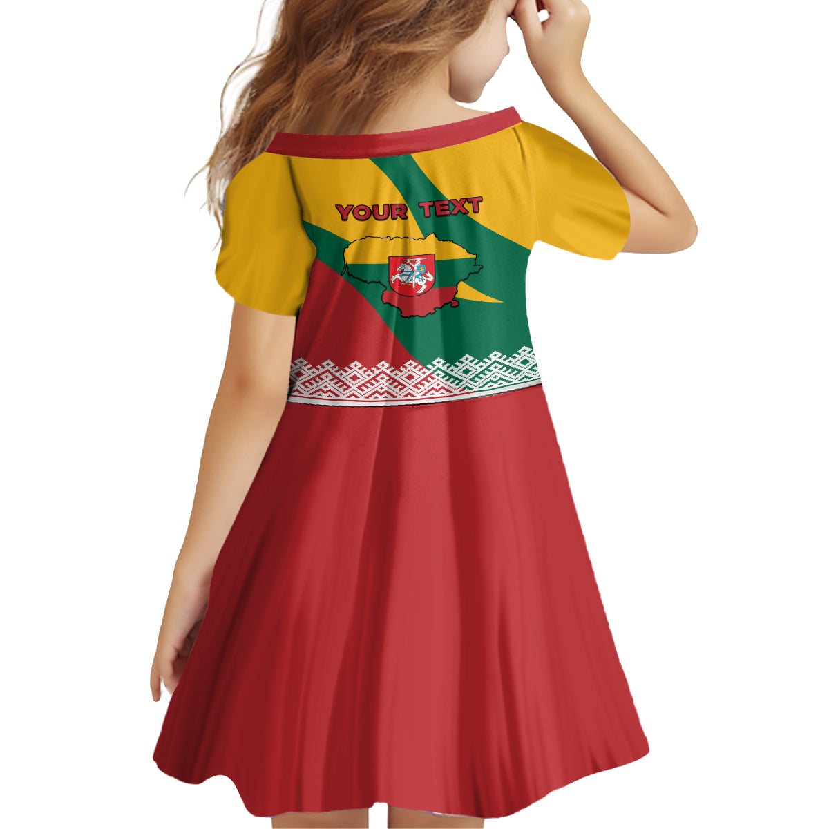 Lithuania Independence Day Personalized Family Matching Off Shoulder Short Dress and Hawaiian Shirt Lietuva Vytis 106th Anniversary - Wonder Print Shop
