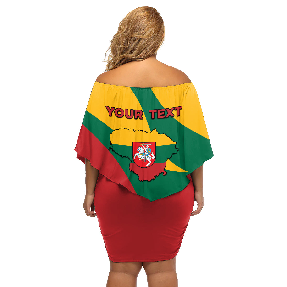 Lithuania Independence Day Personalized Family Matching Off Shoulder Short Dress and Hawaiian Shirt Lietuva Vytis 106th Anniversary - Wonder Print Shop