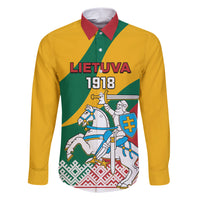 Lithuania Independence Day Personalized Family Matching Short Sleeve Bodycon Dress and Hawaiian Shirt Lietuva Vytis 106th Anniversary - Wonder Print Shop