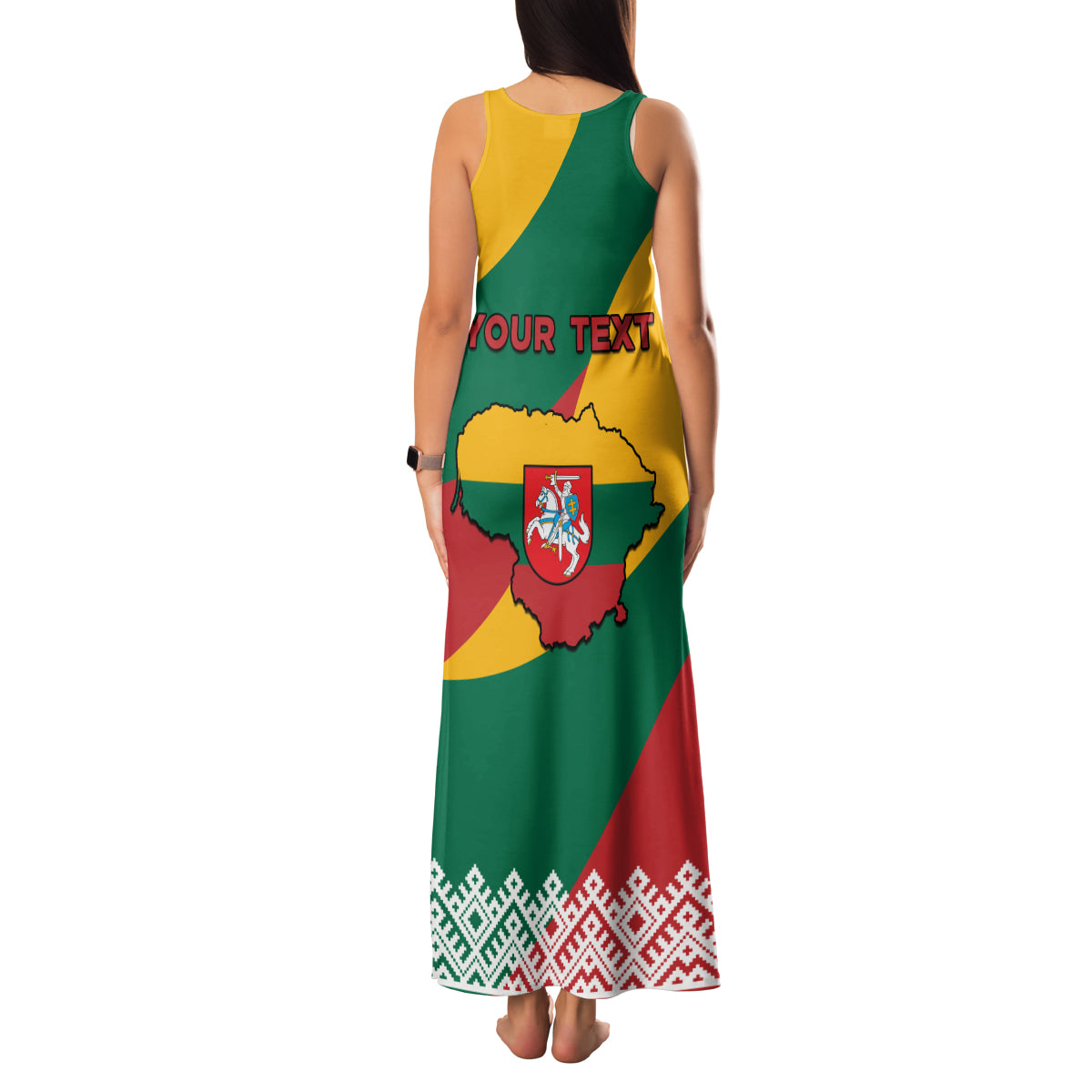 Lithuania Independence Day Personalized Family Matching Tank Maxi Dress and Hawaiian Shirt Lietuva Vytis 106th Anniversary - Wonder Print Shop