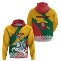 Lithuania Independence Day Personalized Hoodie Lietuva Vytis 106th Anniversary - Wonder Print Shop
