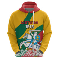 Lithuania Independence Day Personalized Hoodie Lietuva Vytis 106th Anniversary - Wonder Print Shop