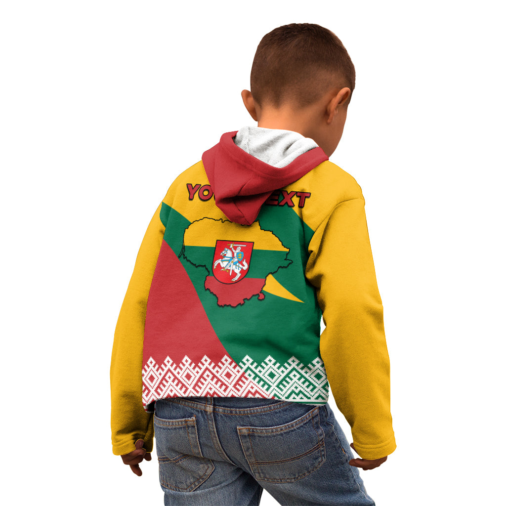 Lithuania Independence Day Personalized Kid Hoodie Lietuva Vytis 106th Anniversary - Wonder Print Shop