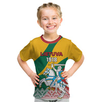 Lithuania Independence Day Personalized Kid T Shirt Lietuva Vytis 106th Anniversary - Wonder Print Shop