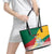 Lithuania Independence Day Personalized Leather Tote Bag Lietuva Vytis 106th Anniversary - Wonder Print Shop