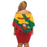 Lithuania Independence Day Personalized Off Shoulder Short Dress Lietuva Vytis 106th Anniversary - Wonder Print Shop