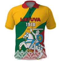 Lithuania Independence Day Personalized Polo Shirt Lietuva Vytis 106th Anniversary - Wonder Print Shop