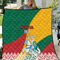 Lithuania Independence Day Personalized Quilt Lietuva Vytis 106th Anniversary - Wonder Print Shop