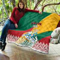 Lithuania Independence Day Personalized Quilt Lietuva Vytis 106th Anniversary - Wonder Print Shop