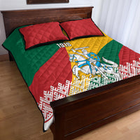 Lithuania Independence Day Personalized Quilt Bed Set Lietuva Vytis 106th Anniversary - Wonder Print Shop
