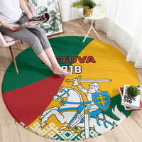 lithuania-independence-day-personalized-round-carpet-lietuva-vytis-106th-anniversary