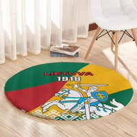 lithuania-independence-day-personalized-round-carpet-lietuva-vytis-106th-anniversary