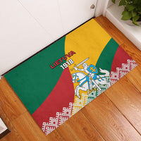 Lithuania Independence Day Personalized Rubber Doormat Lietuva Vytis 106th Anniversary - Wonder Print Shop