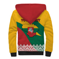 Lithuania Independence Day Personalized Sherpa Hoodie Lietuva Vytis 106th Anniversary - Wonder Print Shop