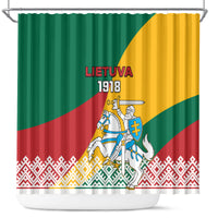 lithuania-independence-day-personalized-shower-curtain-lietuva-vytis-106th-anniversary