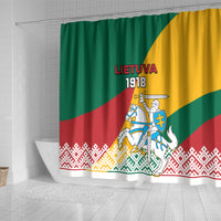 lithuania-independence-day-personalized-shower-curtain-lietuva-vytis-106th-anniversary