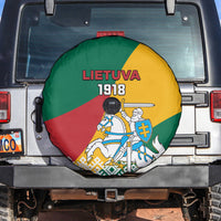 Lithuania Independence Day Personalized Spare Tire Cover Lietuva Vytis 106th Anniversary - Wonder Print Shop
