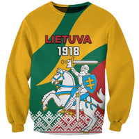 Lithuania Independence Day Personalized Sweatshirt Lietuva Vytis 106th Anniversary - Wonder Print Shop