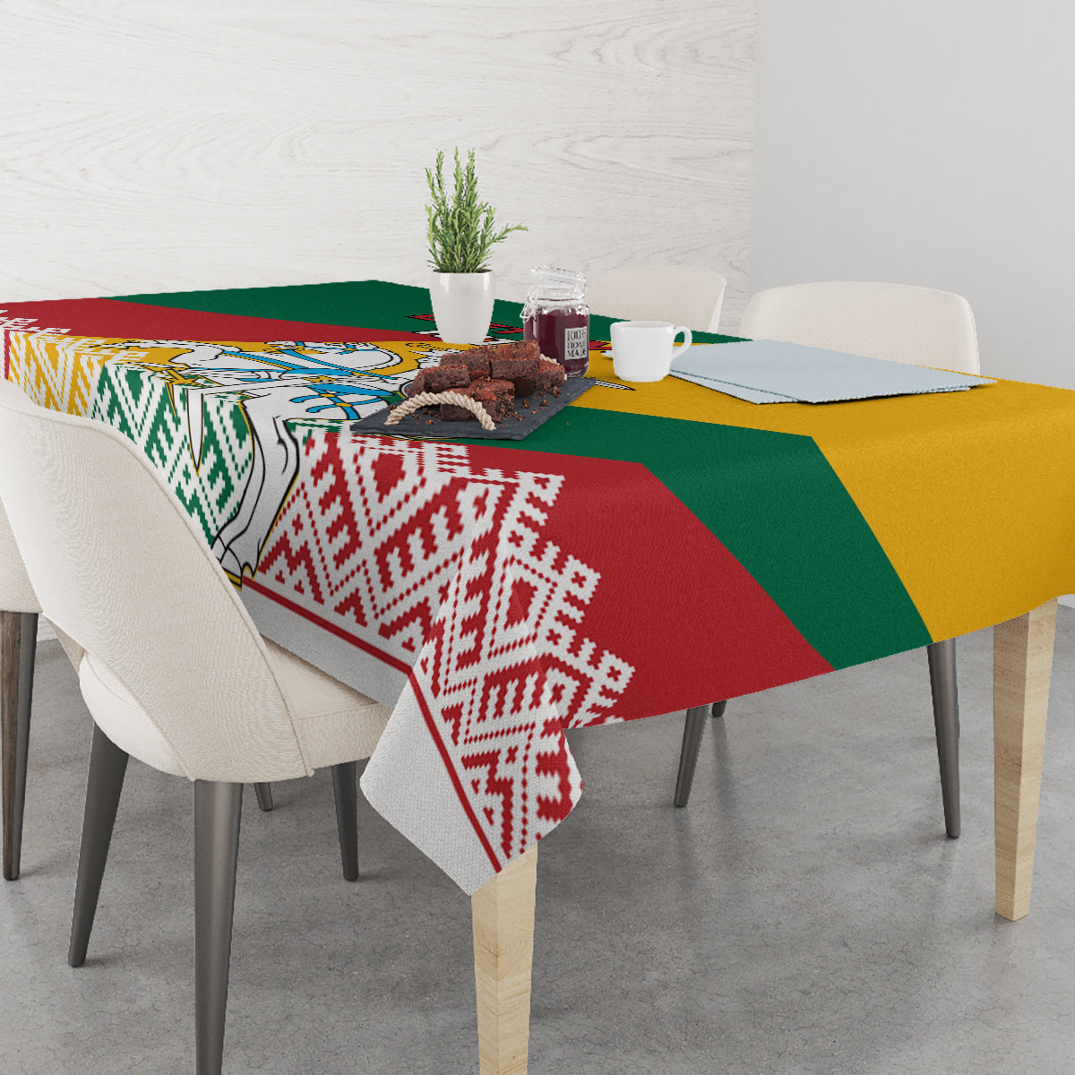 Lithuania Independence Day Personalized Tablecloth Lietuva Vytis 106th Anniversary - Wonder Print Shop