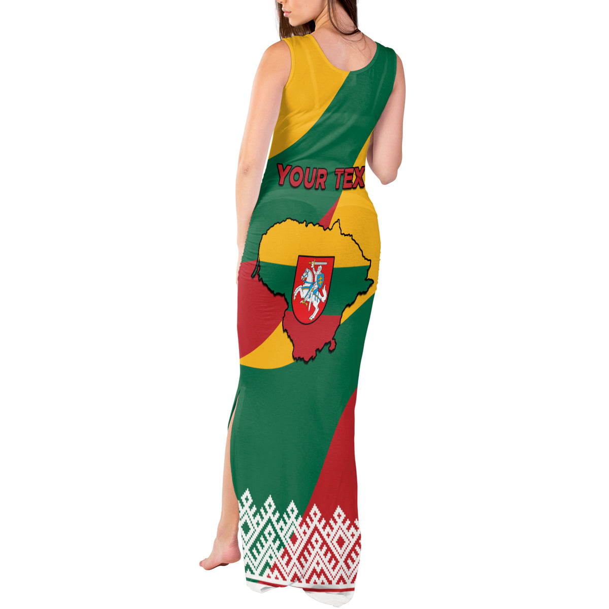 Lithuania Independence Day Personalized Tank Maxi Dress Lietuva Vytis 106th Anniversary - Wonder Print Shop