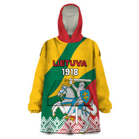 Lithuania Independence Day Personalized Wearable Blanket Hoodie Lietuva Vytis 106th Anniversary - Wonder Print Shop