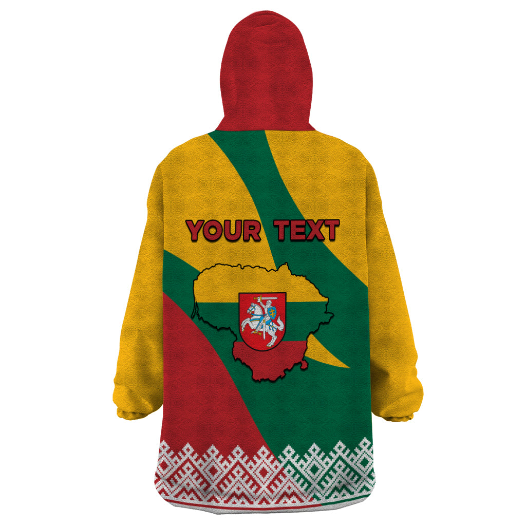 Lithuania Independence Day Personalized Wearable Blanket Hoodie Lietuva Vytis 106th Anniversary - Wonder Print Shop