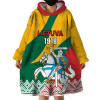 Lithuania Independence Day Personalized Wearable Blanket Hoodie Lietuva Vytis 106th Anniversary - Wonder Print Shop