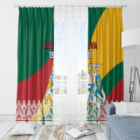 Lithuania Independence Day Personalized Window Curtain Lietuva Vytis 106th Anniversary - Wonder Print Shop
