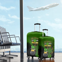 Leprechaun Hat Gold Coins St Patricks Day Personalized Luggage Cover With Irish Celtic Shamrock - Wonder Print Shop