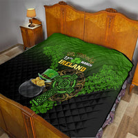 Leprechaun Hat Gold Coins St Patricks Day Personalized Quilt With Irish Celtic Shamrock - Wonder Print Shop