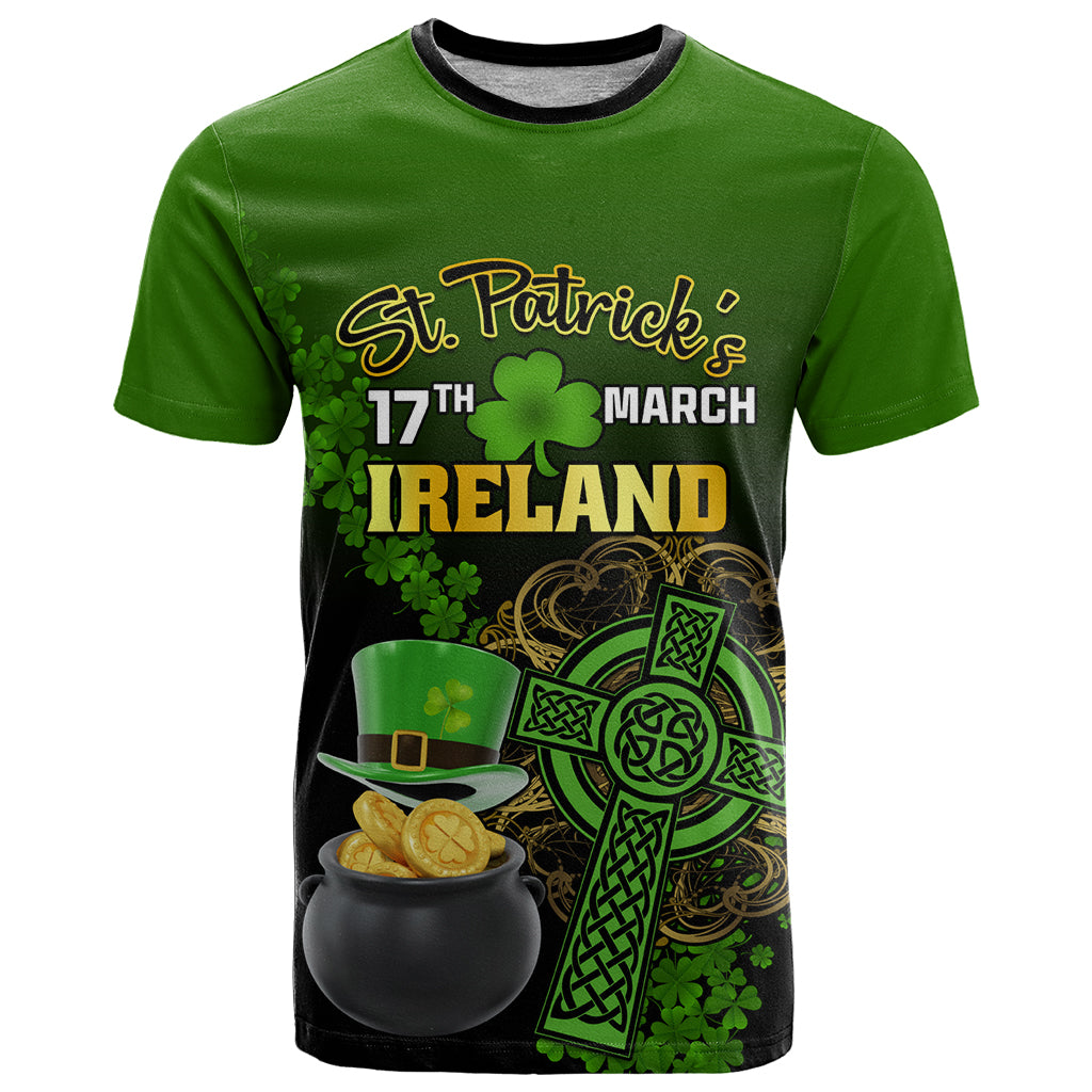 Leprechaun Hat Gold Coins St Patricks Day Personalized T Shirt With Irish Celtic Shamrock - Wonder Print Shop
