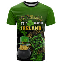 Leprechaun Hat Gold Coins St Patricks Day Personalized T Shirt With Irish Celtic Shamrock - Wonder Print Shop