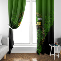 Leprechaun Hat Gold Coins St Patricks Day Personalized Window Curtain With Irish Celtic Shamrock - Wonder Print Shop