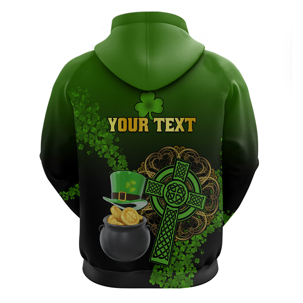 Leprechaun Hat Gold Coins St Patricks Day Personalized Zip Hoodie With Irish Celtic Shamrock - Wonder Print Shop
