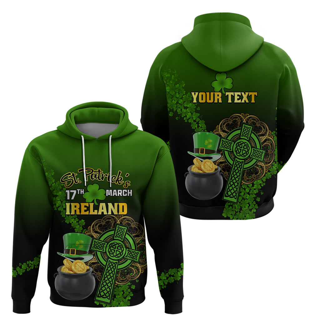 Leprechaun Hat Gold Coins St Patricks Day Personalized Zip Hoodie With Irish Celtic Shamrock - Wonder Print Shop